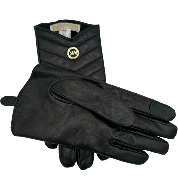 MICHAEL KORS Leather Quilted Gloves Womens Size Small MSRP $98  NWT - Picture 4 of 7